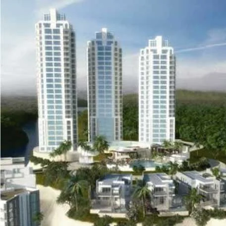 Towers of the Luxury Beach Community building in Panama City